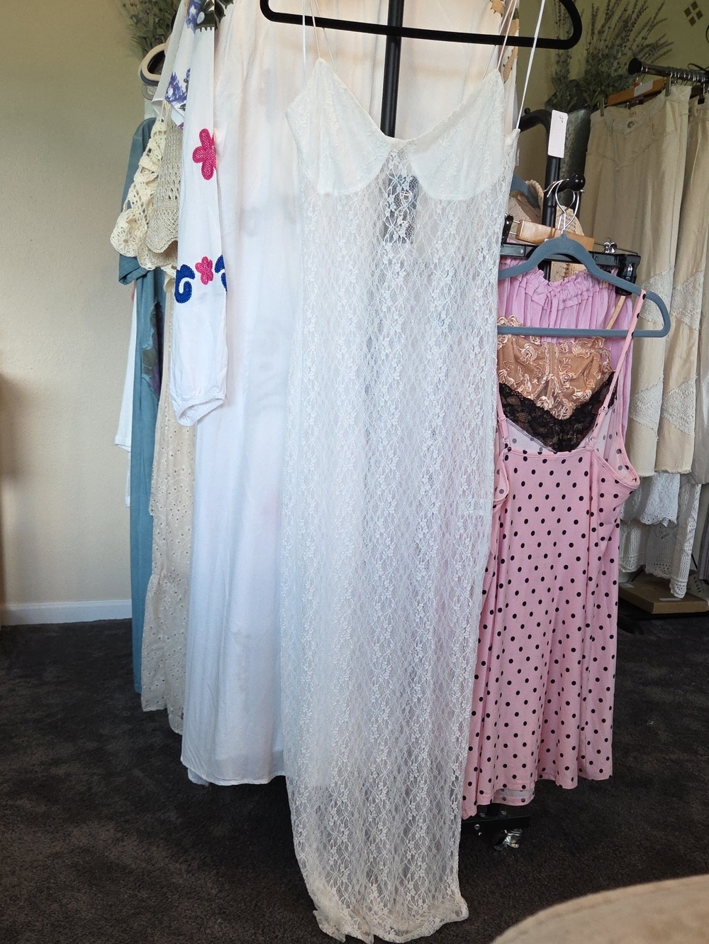 Lovely Day White Lace Maxi Slip Dress with Spaghetti Straps